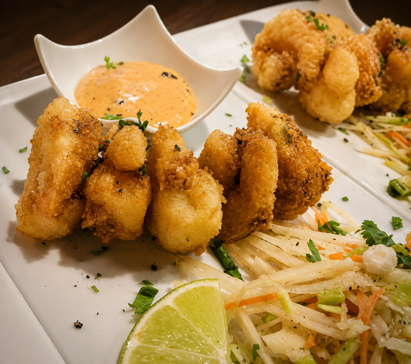 tempura-crevettes Tempura de crevettes - Restaurant Le Mabouya - Saint-François (Guadeloupe)